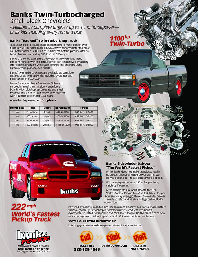 Banks Twin-Turbocharged Sidewinder Small Block Chevrolets