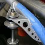 A close-up shot of the attention to detail this chassis received from the Don Ness fabricators. The blue tape on the cage is there to protect it as the turbo components are mounted, removed and remounted during their initial configuration.