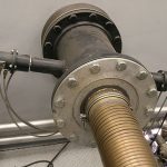One data logger that’s exclusive to the diesel engine dyno cell is this opacity meter, which measures how dark the exhaust is leaving the engine. The meter works by shining a light through the exhaust and then measuring the percentage of visible light. Opacity, or the lack thereof, is an important measure of any diesel engine’s performance. Excessive smoke is an indicator of unburned fuel, which is power lost.