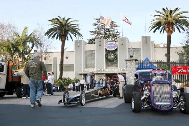 NHRA Museum, out front with Banks Sidewinder Dragster and hotrod