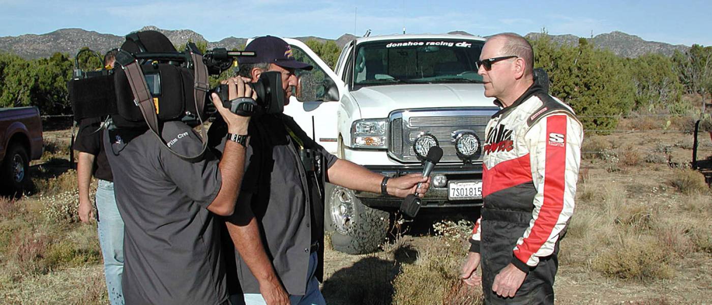 Gale being interviewed