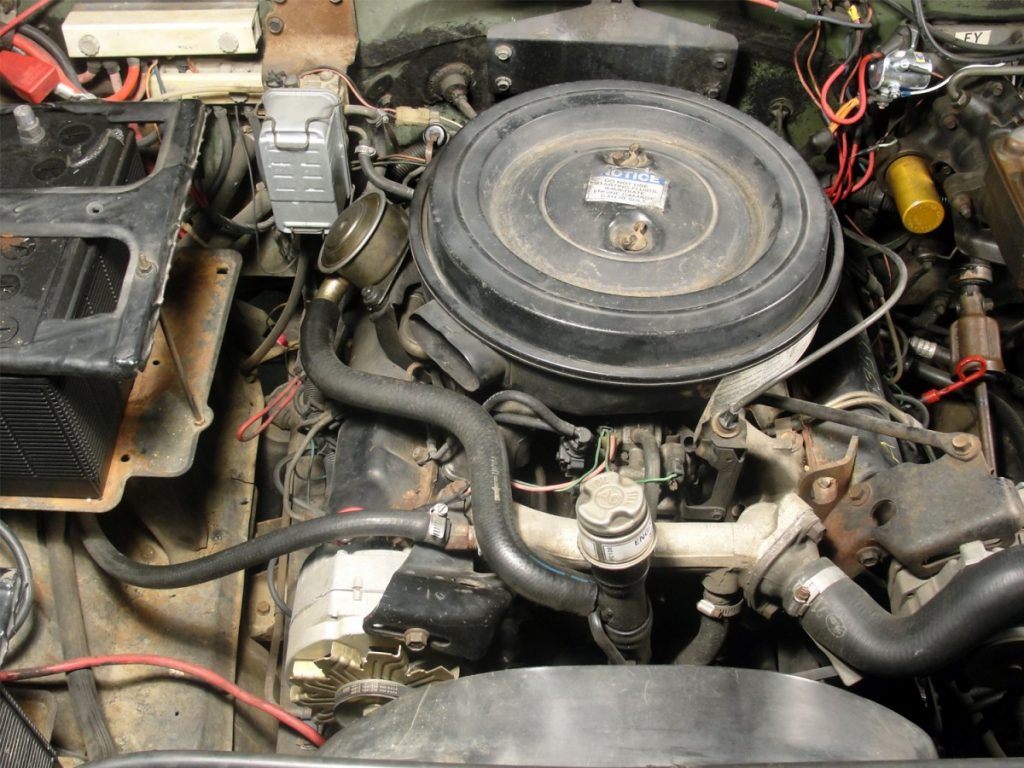 It ain’t pretty, and sure looks a lot like a small-block Chevy gas motor, but the 6.2L in our auction find supposedly only had in our auction find was a runner.