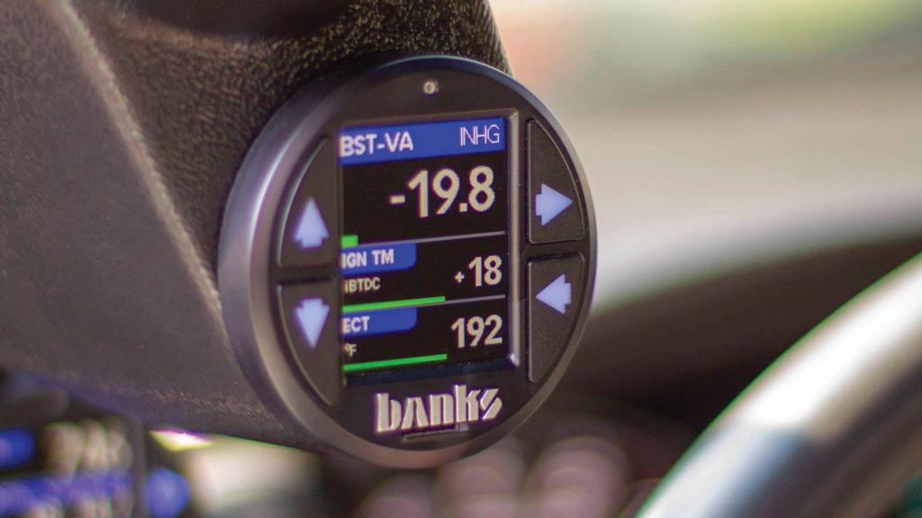 Pillar-mounted iDash inside the 2009 Corvette