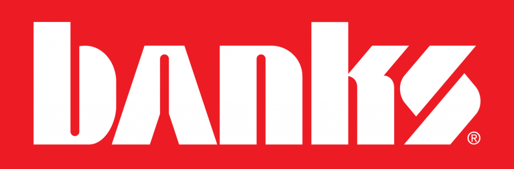 Banks logo color variation red reversed