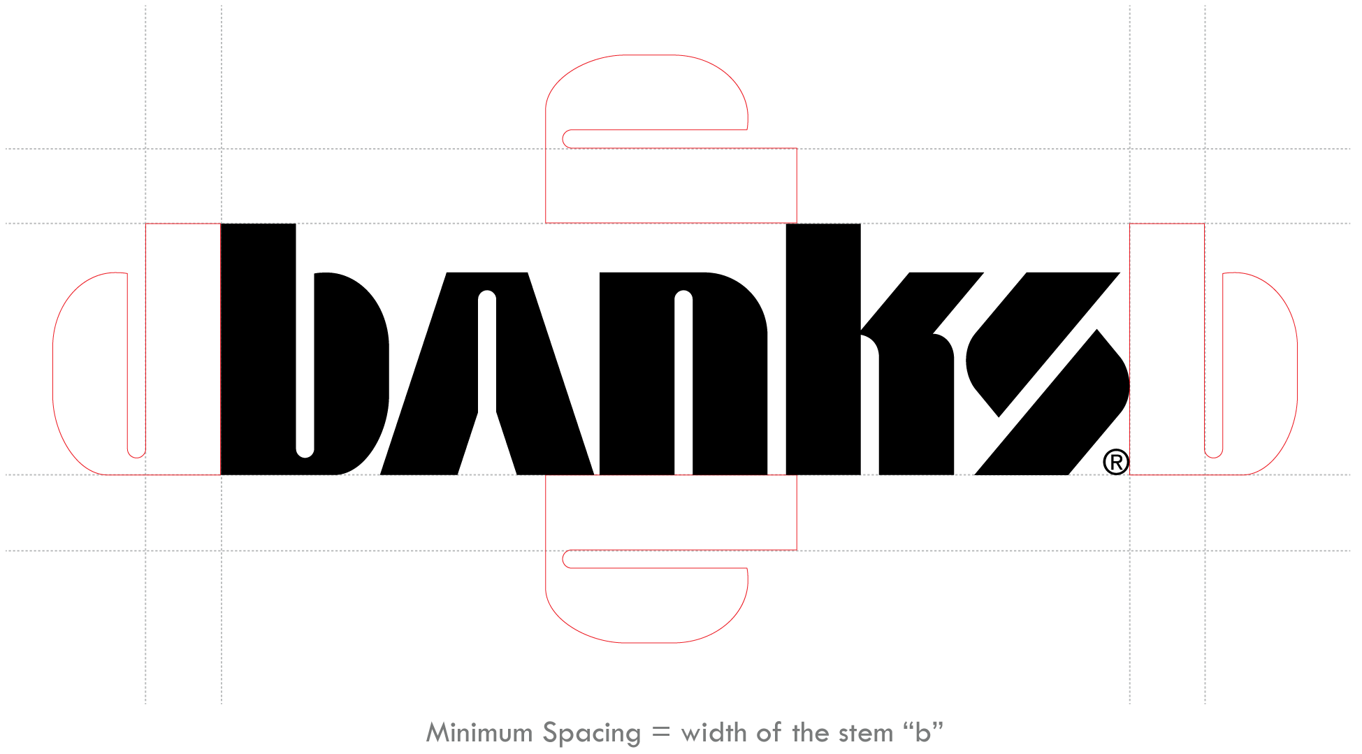 Banks logo placement and sizing