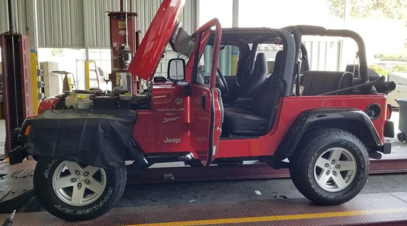 The exterior of the 1998 Jeep