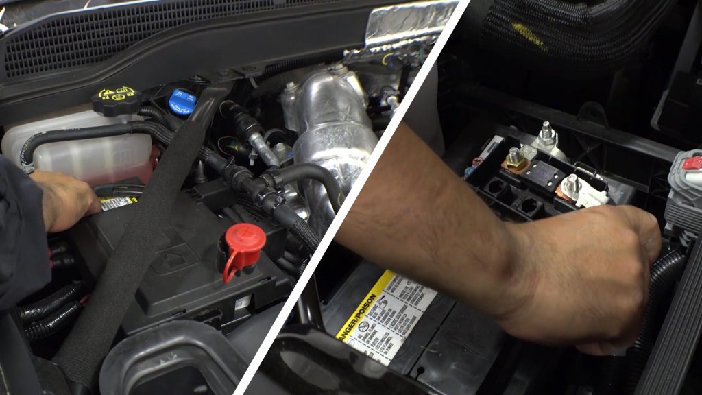 Reconnect the batteries of the vehicle.