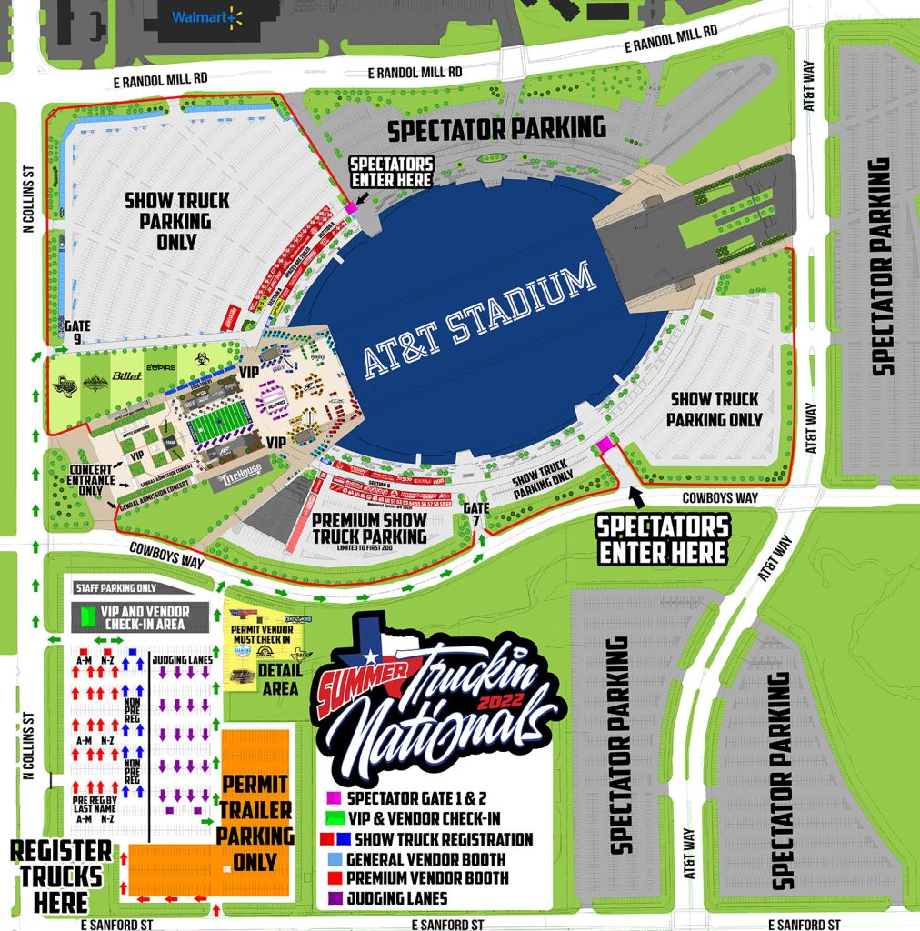 Map of Truckin Nationals 2022