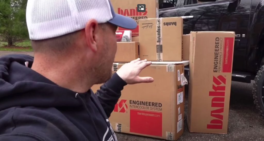 A pallet of parts for this tuned Duramax