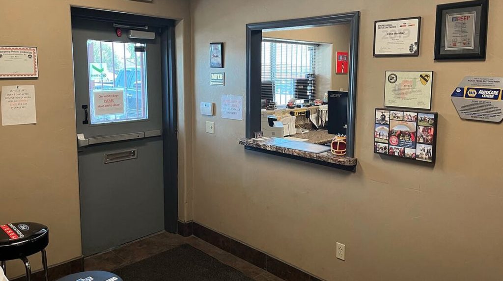 The Accutech reception area.