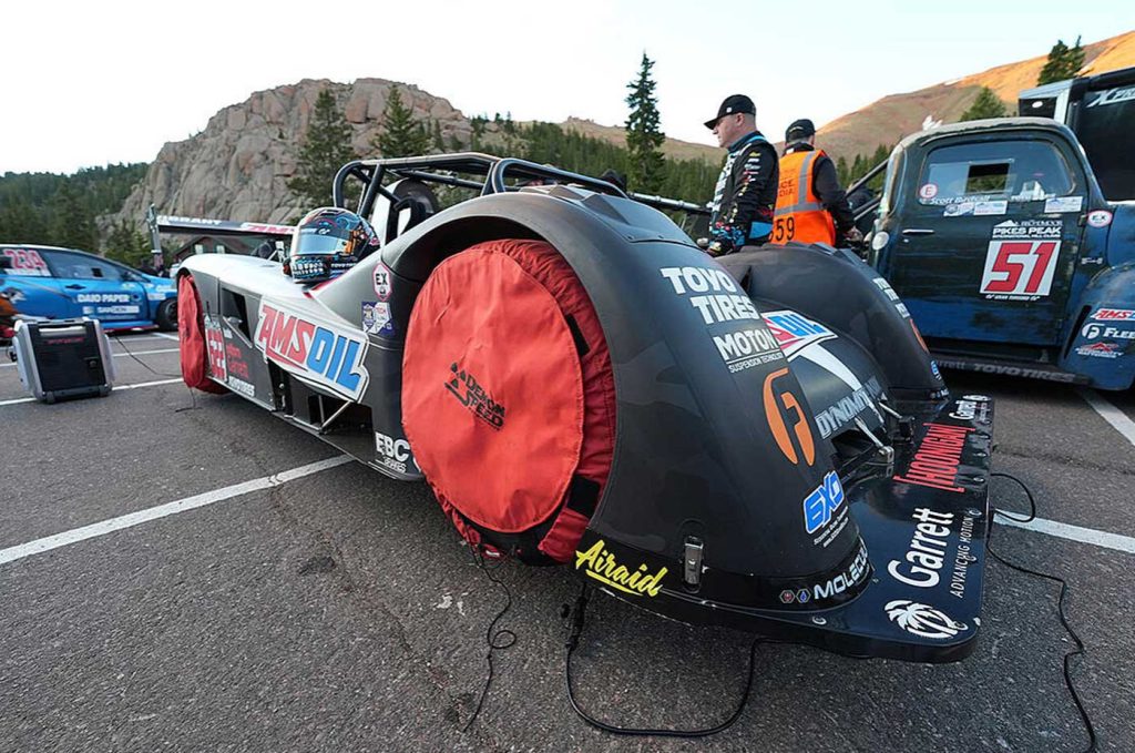 Scott Birdsdall and his 1949 Ford F1 at Pikes Peak