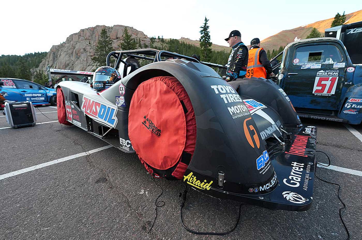 Scott Birdsdall and his 1949 Ford F1 at Pikes Peak