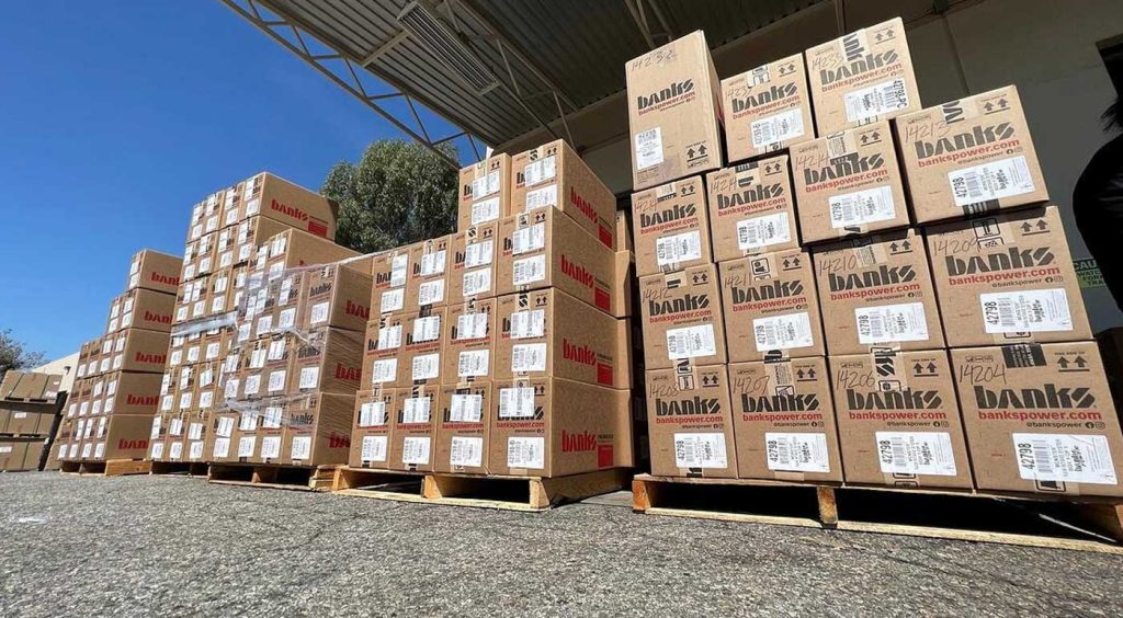 All those packages ready for shipping