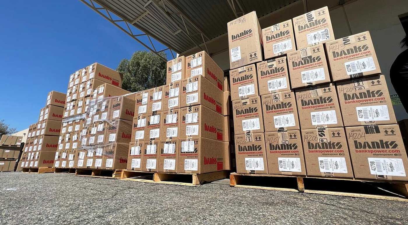 All those packages ready for shipping