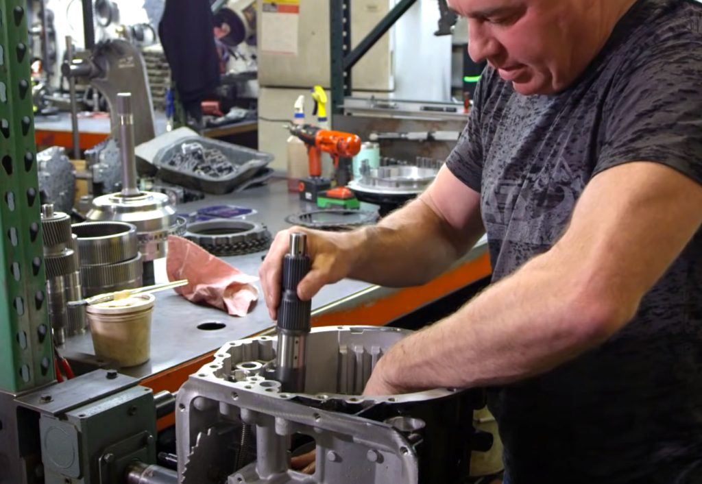 The Allison transmission is being hand assembled by Clint Cannon