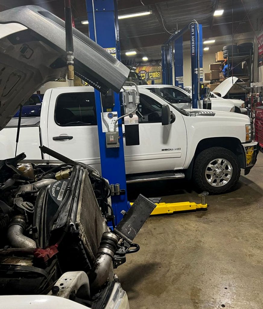 Interior shot of ABCO Diesel and the work bays