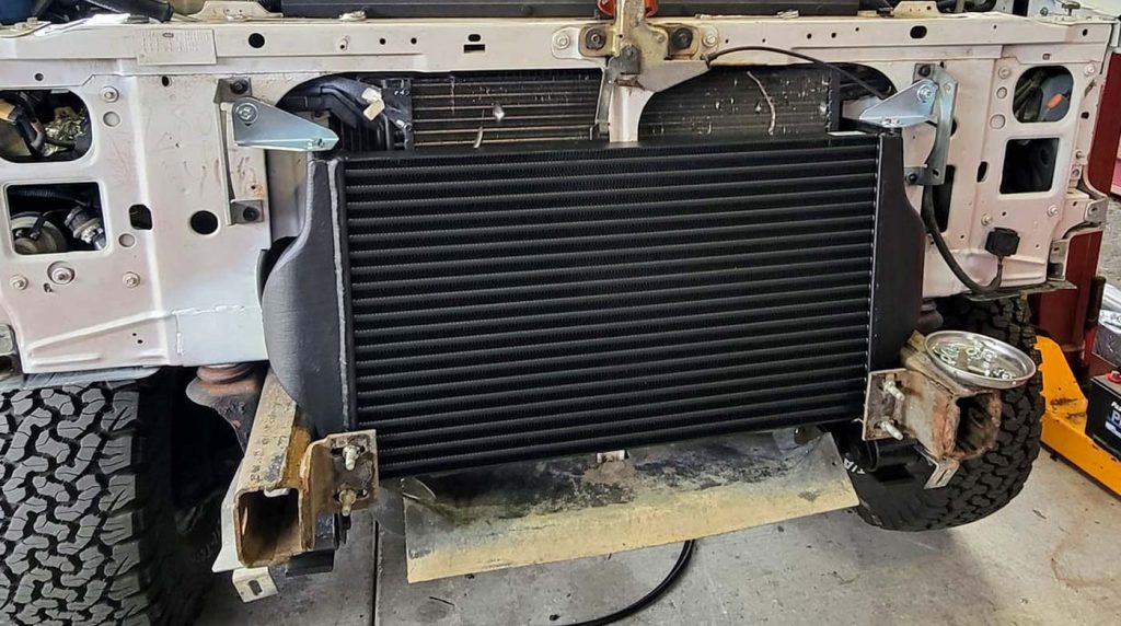 Banks Techni-Cooler installed on 7.3L F-250