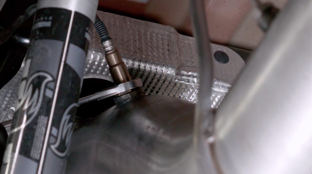 Re install the NOx sensor at the rear.