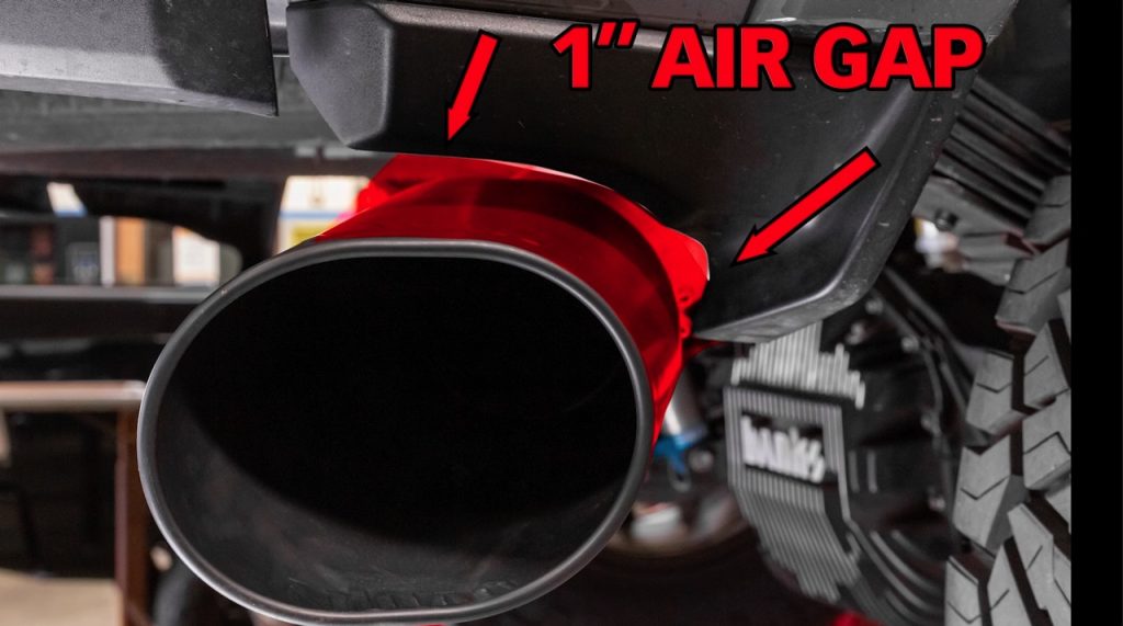 Align the tip so there is a 1inch gap around the body work.