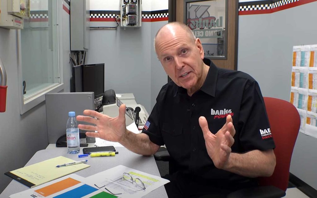 Gale with charts breaking down the performance of the supercharger with the methanol and blended fuels.
