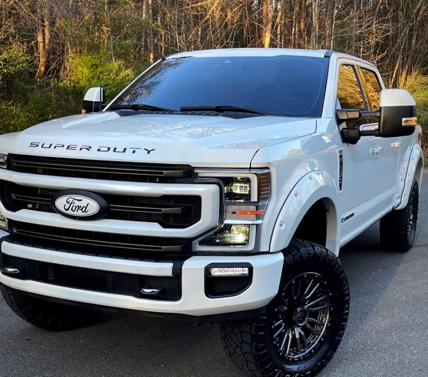 Exterior of JT's 2021 Ford F-250 that got some Ford Performance from Banks
