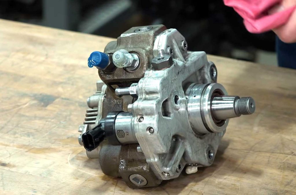 The S&S Diesel Fuel Pump on Gale's work bench