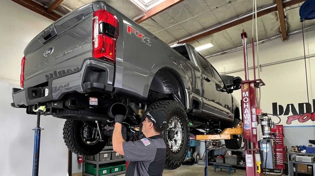 2023 Ford on the lift at Banks