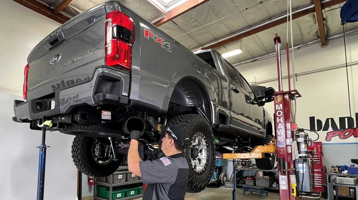 2023 Ford on the lift at Banks