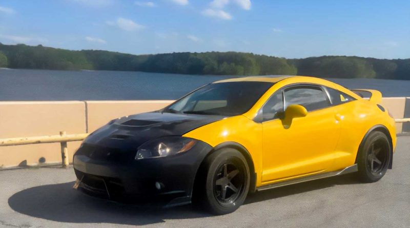 Exterior of yellow 2009 Mitsubishi Eclipse