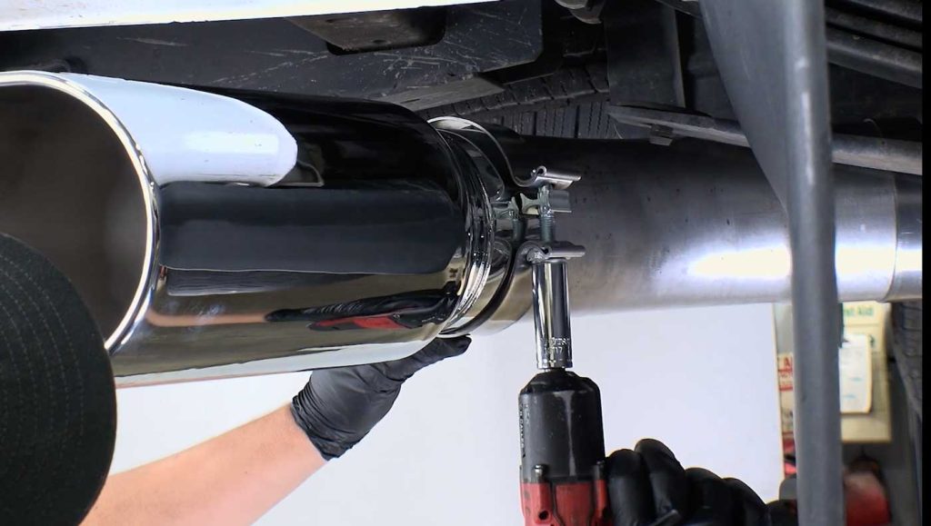 Tighten the clamp just enough to hold it into position.