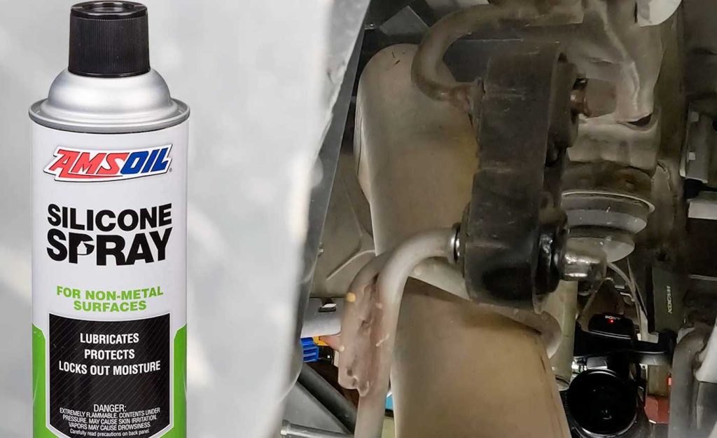 Remove the rear hanger pin, so give it another spray with lubricant to make it easier.