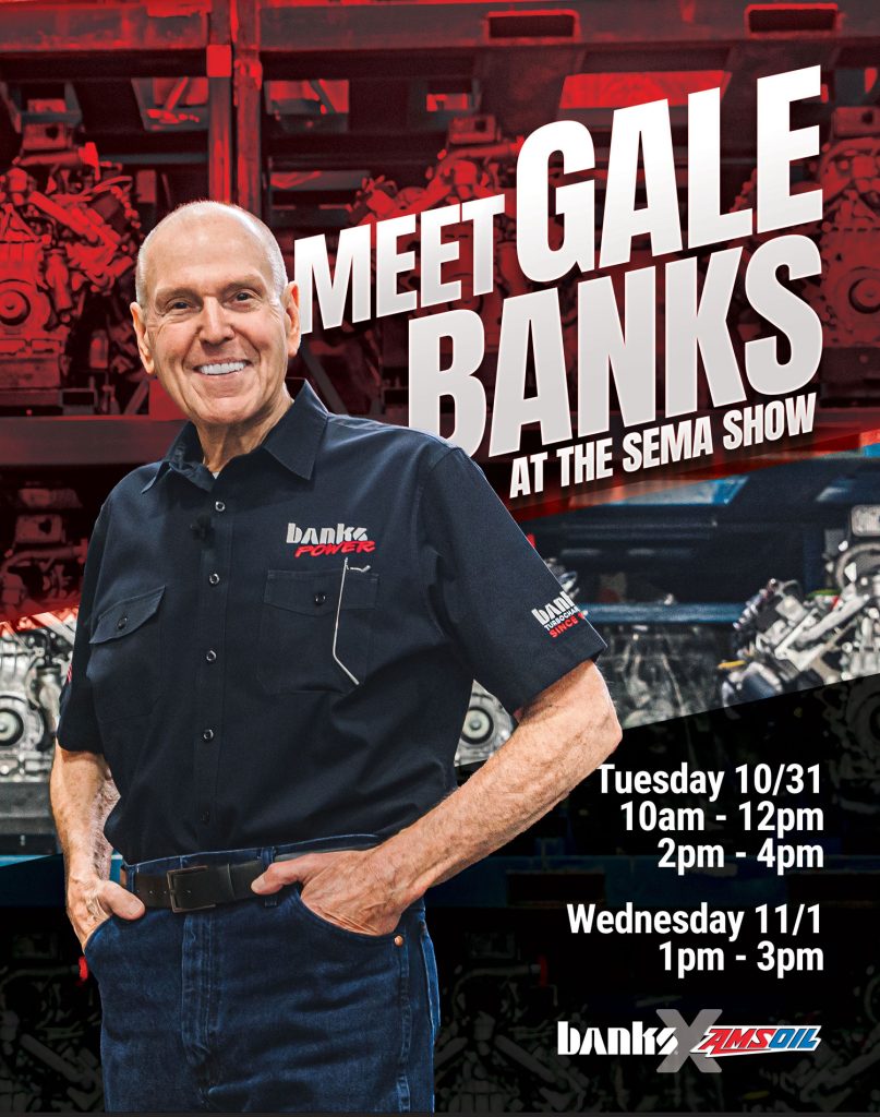 Gale Banks presenting LokJaw at SEMA 2023
