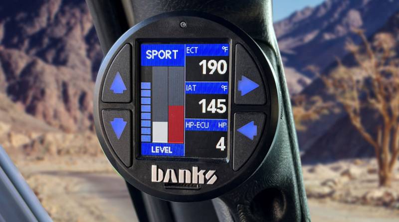 iDash-Stealth-Pod-Jeep-Wrangler-Desert-Square-2 Banks iDash mounted in an iDash Stealth Pod in a 2022 Jeep Wrangler