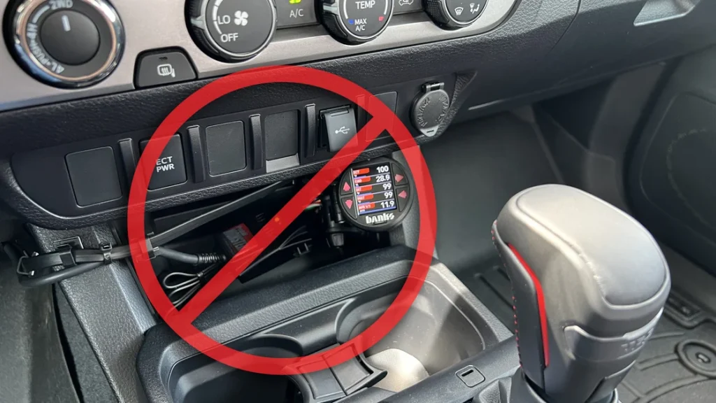 Banks iDash with Stealth Pod Mount in Toyota Tacoma