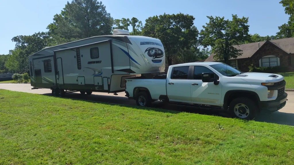 Pedro’s Duramax 2500HD parked during 100-mile commute