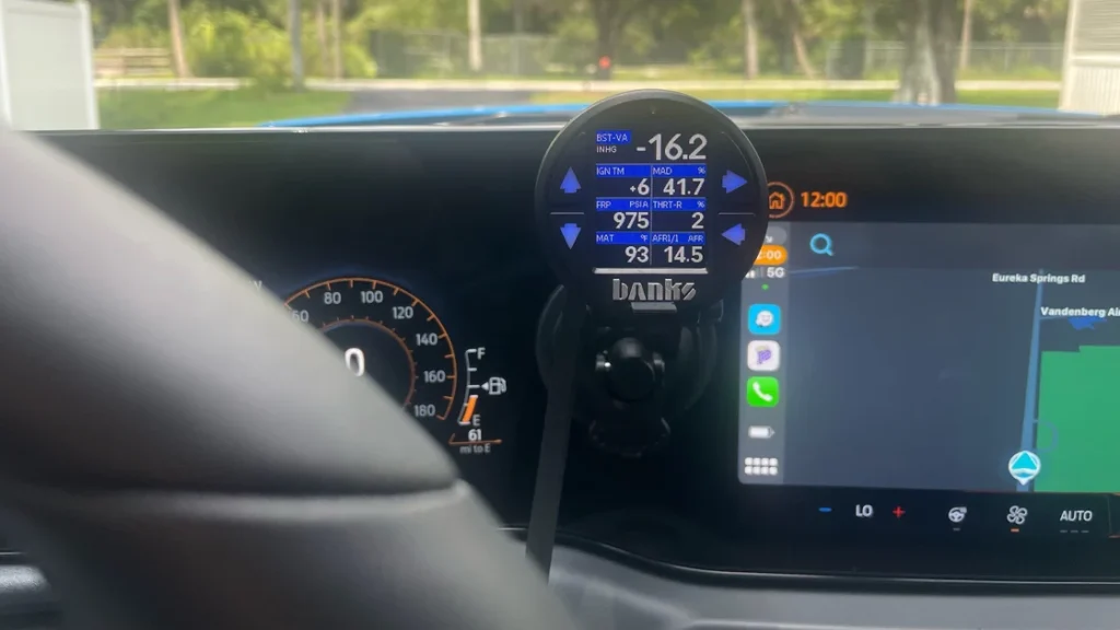 iDash DataMonster installed in a Mustang