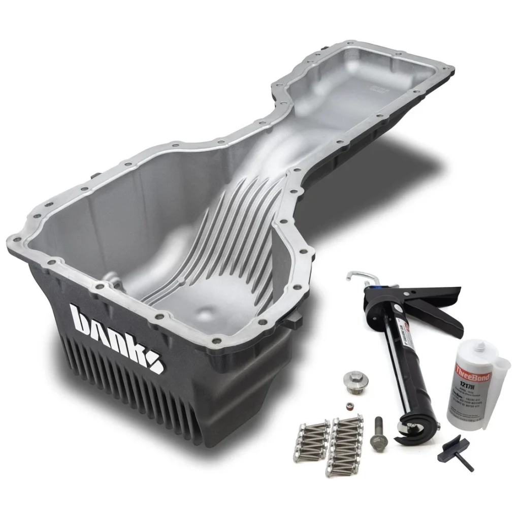 The Banks CoolRunner Oil Pan before installation.