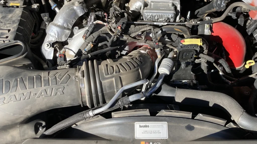 Banks Ram-Air intake and PedalMonster installed in a 2021 RAM 3500.