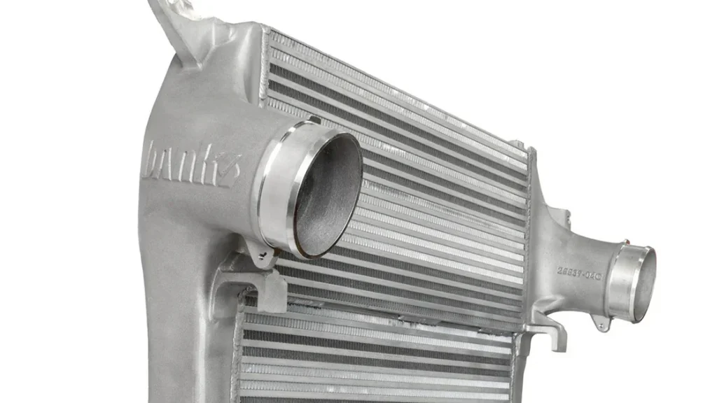 Banks TechniCooler for 2010-2012 RAM 6.7L featuring its massive core and elliptical inlet.