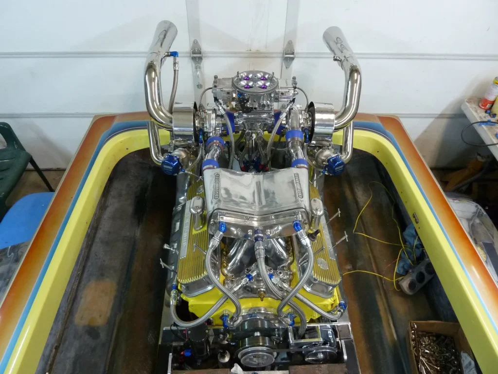 Paul Cordell's boat featuring a Banks Marine Racing turbocharged engine.