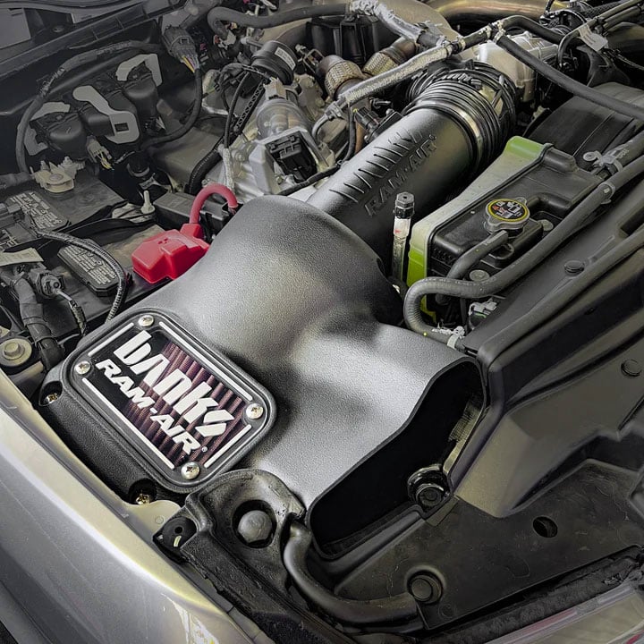 Banks Ram-Air Intake and PedalMonster installed in a 2022 Ford F-350.