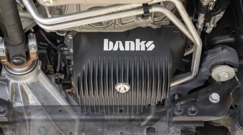 Cool_Runner_Pan-Installed_Under-16×9.jpg-2 Duramax CoolRunner Oil Pan with deep cooling FlowThru fins