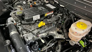 Banks Power engineering team using a 3D optical scanner in the engine bay of a 2025 RAM 6.7L Cummins
