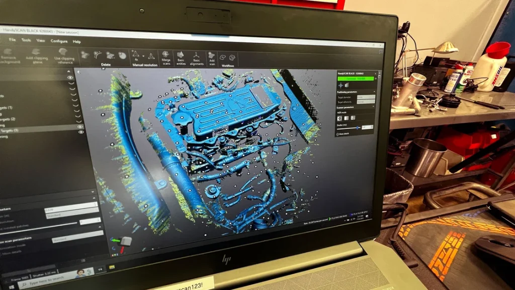 3D scanning of a RAM 6.7L intake manifold prototype