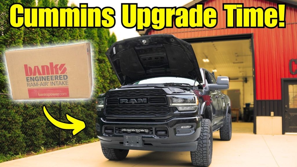 Banks Ram-Air Intake and Boost Tubes installed on a 6.7L Cummins truck
