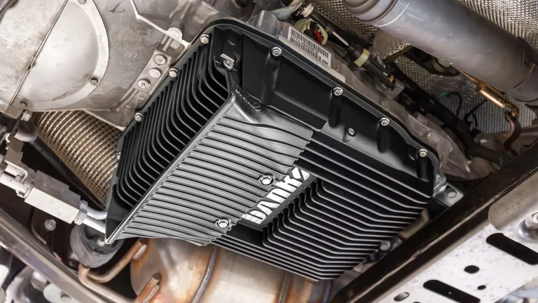 Banks Ram-Air Trans Pan installed under RAM truck